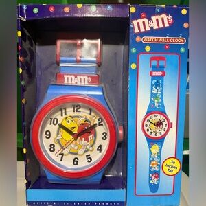 *VERY RARE* Vintage M&M’s Character Watch Wall Clock - 36” Tall Collectible NIB